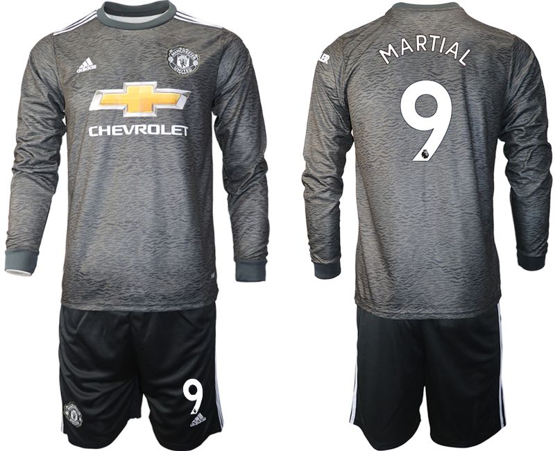 Men 2020-2021 club Manchester united away long sleeve #9 black Soccer Jerseys->customized soccer jersey->Custom Jersey